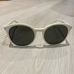 Brand New Saint Laurent white round sunglasses